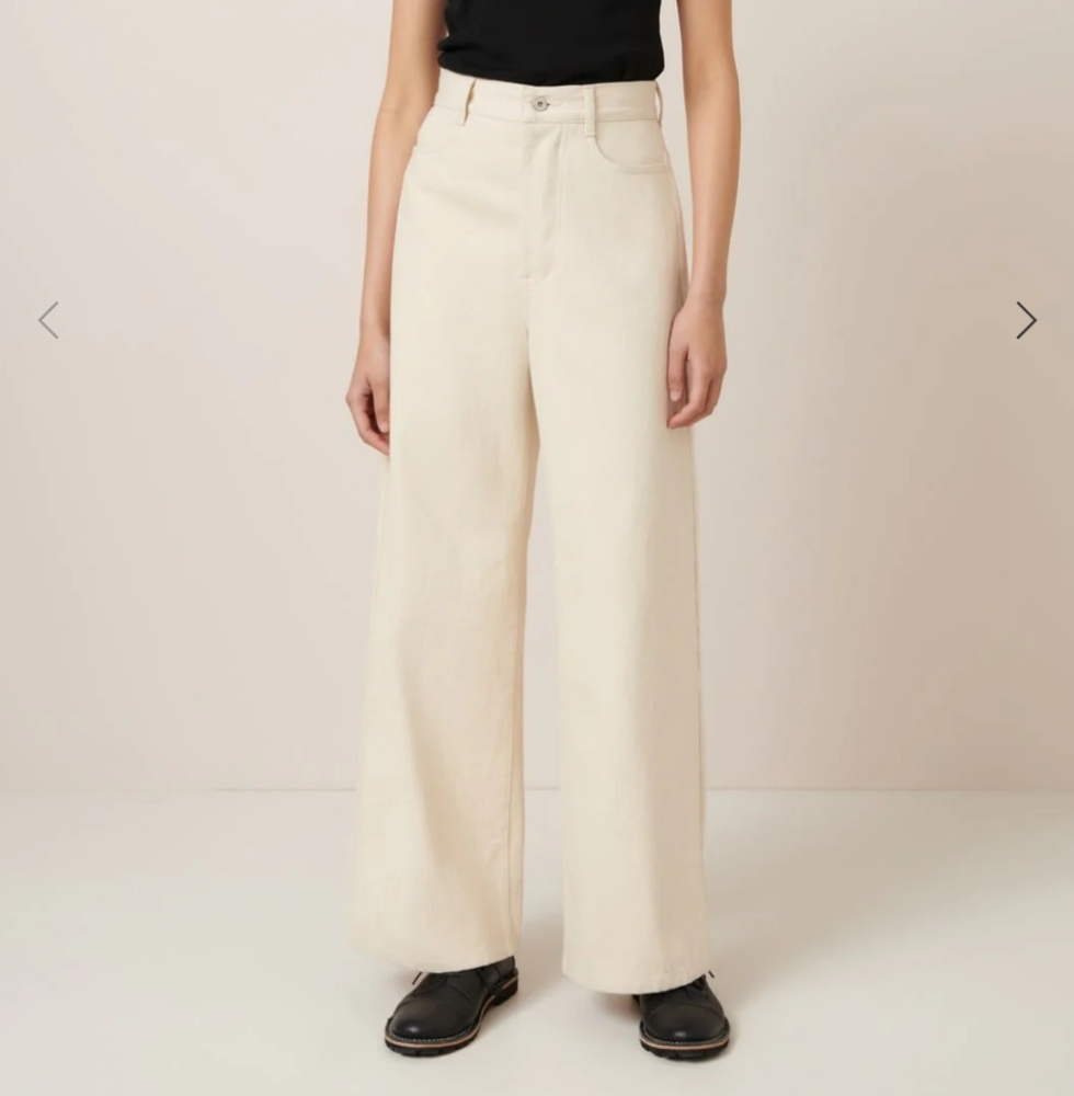Kowtow Ecru/Cream Sailor Wide-Leg Pants